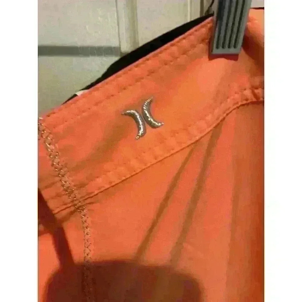 Hurley Mens Phantom Board Shorts Size 30 Orange Neon Bright - Picture 2 of 7